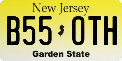 NJ license plate B55OTH