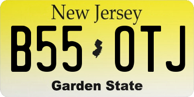 NJ license plate B55OTJ