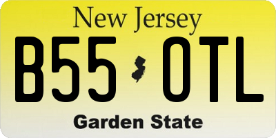 NJ license plate B55OTL