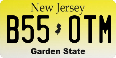 NJ license plate B55OTM