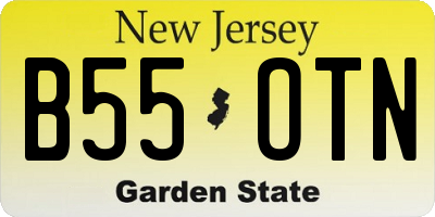 NJ license plate B55OTN