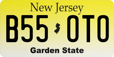 NJ license plate B55OTO