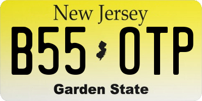 NJ license plate B55OTP
