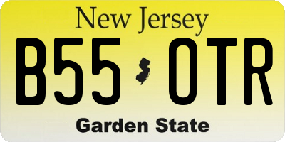 NJ license plate B55OTR