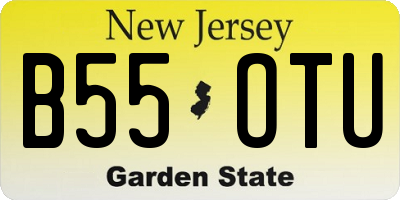 NJ license plate B55OTU