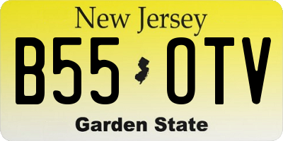NJ license plate B55OTV