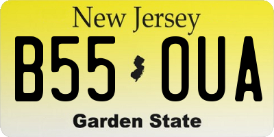 NJ license plate B55OUA