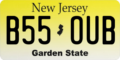 NJ license plate B55OUB
