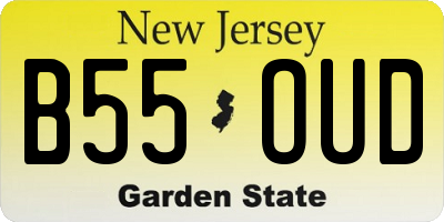 NJ license plate B55OUD