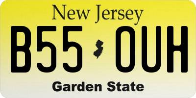 NJ license plate B55OUH