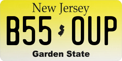 NJ license plate B55OUP
