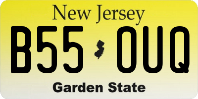 NJ license plate B55OUQ