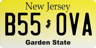 NJ license plate B55OVA