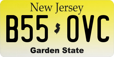 NJ license plate B55OVC