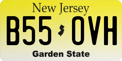 NJ license plate B55OVH
