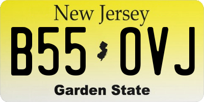 NJ license plate B55OVJ