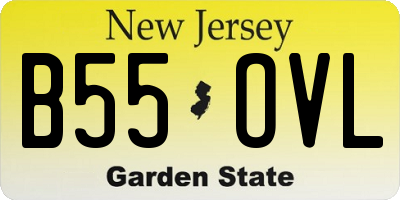 NJ license plate B55OVL