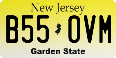 NJ license plate B55OVM