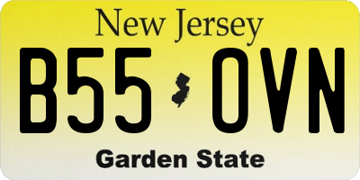 NJ license plate B55OVN