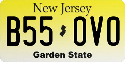 NJ license plate B55OVO
