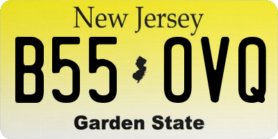 NJ license plate B55OVQ