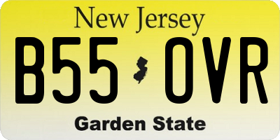 NJ license plate B55OVR