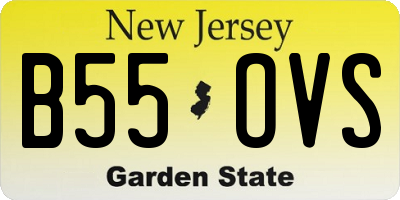 NJ license plate B55OVS