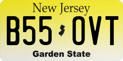 NJ license plate B55OVT