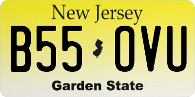 NJ license plate B55OVU