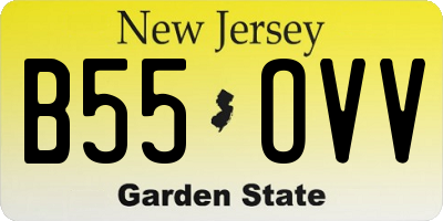 NJ license plate B55OVV
