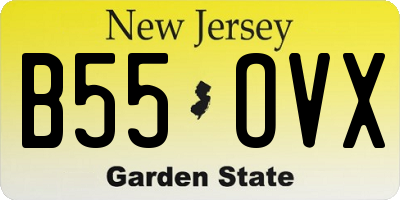 NJ license plate B55OVX