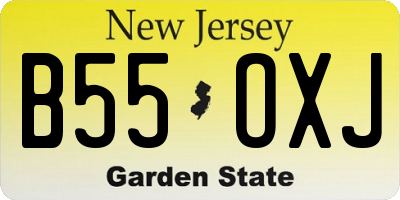 NJ license plate B55OXJ