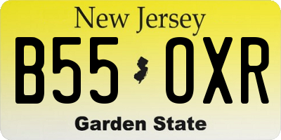 NJ license plate B55OXR