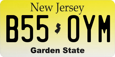 NJ license plate B55OYM