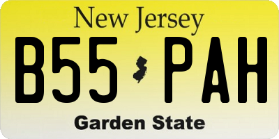 NJ license plate B55PAH