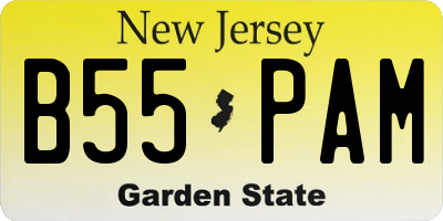 NJ license plate B55PAM