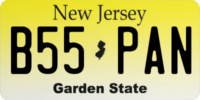 NJ license plate B55PAN