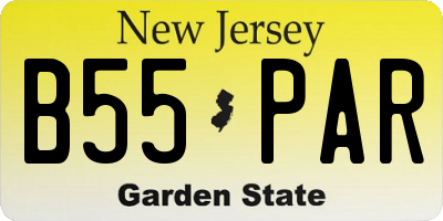NJ license plate B55PAR