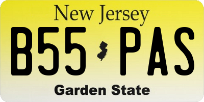 NJ license plate B55PAS