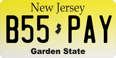 NJ license plate B55PAY