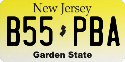 NJ license plate B55PBA