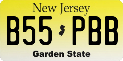 NJ license plate B55PBB