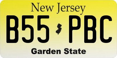 NJ license plate B55PBC