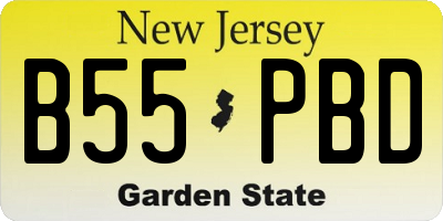 NJ license plate B55PBD