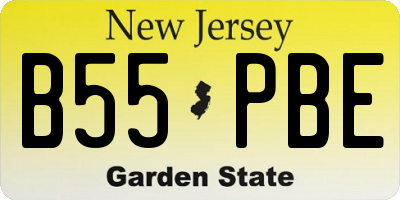 NJ license plate B55PBE