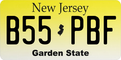 NJ license plate B55PBF