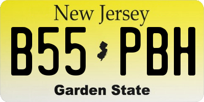 NJ license plate B55PBH