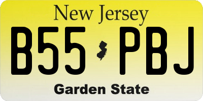 NJ license plate B55PBJ