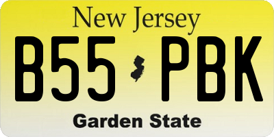 NJ license plate B55PBK