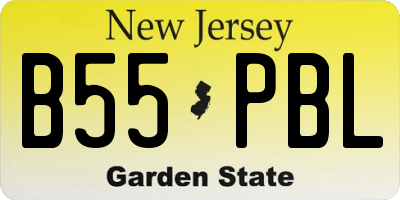 NJ license plate B55PBL